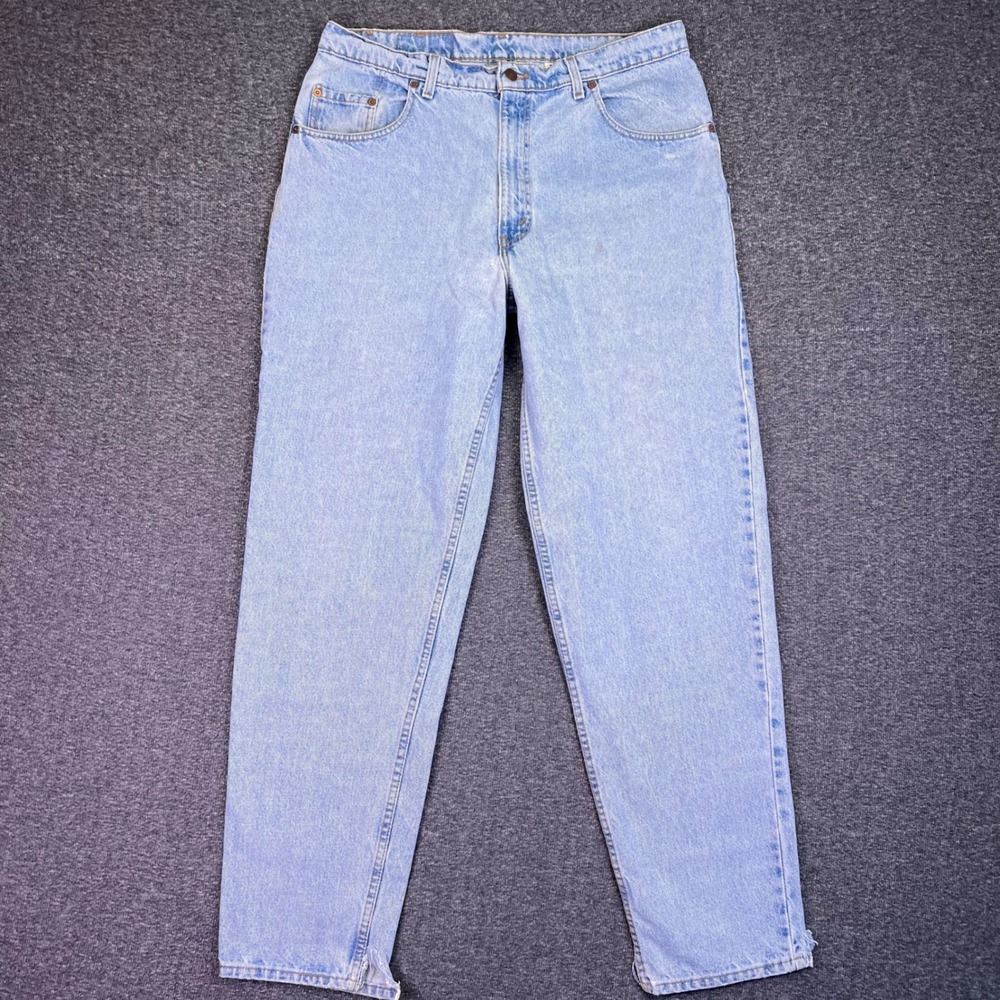 VTG 90s‎ Levis 560 Jeans Mens 37x34 Light Blue Western Loose Tapered Baggy USA